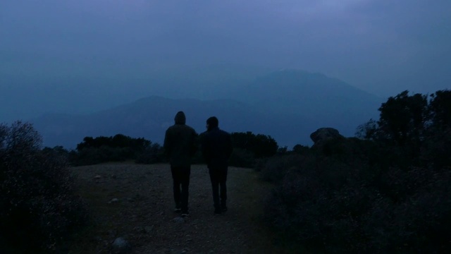 Video Reference: Sky, Mountain, Cloud, Highland, Gesture, Terrain, Plant, Natural landscape, Tree, Mountainous landforms