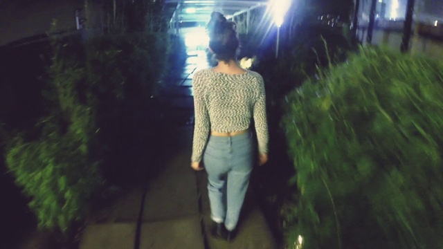 Video Reference: Plant, Flash photography, Waist, Street fashion, Thigh, Grass, Electric blue, Tree, Human leg, Denim