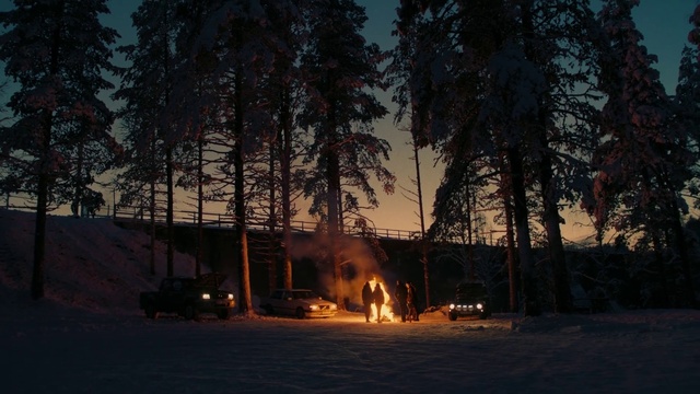 Video Reference: Atmosphere, Sky, Plant, Building, Tree, Snow, Freezing, Larch, Wood, Sunset