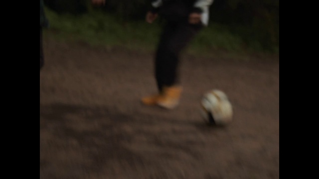 Video Reference: Sports equipment, Ball, Asphalt, Grass, Player, Football, Competition event, Human leg, Sports, Knee