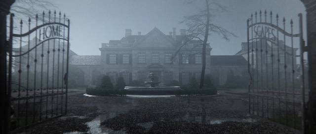 Video Reference: Atmosphere, Building, Window, Sky, Fog, Atmospheric phenomenon, Grey, House, Black-and-white, Plant