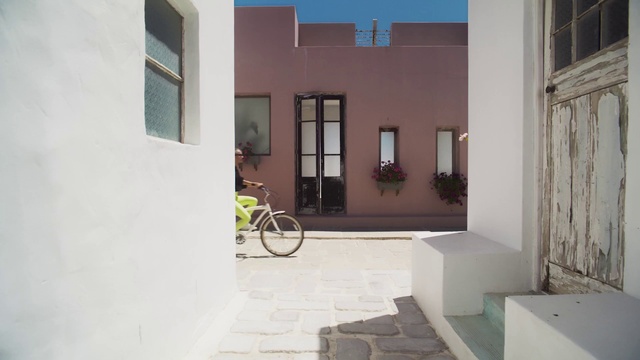 Video Reference: Bicycle, Tire, Wheel, Bicycle wheel, Window, Fixture, Building, Plant, Floor, Flooring