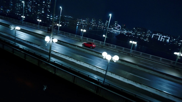 Video Reference: Vehicle, Car, Street light, Automotive lighting, Infrastructure, Building, Mode of transport, Sky, Thoroughfare, Road surface