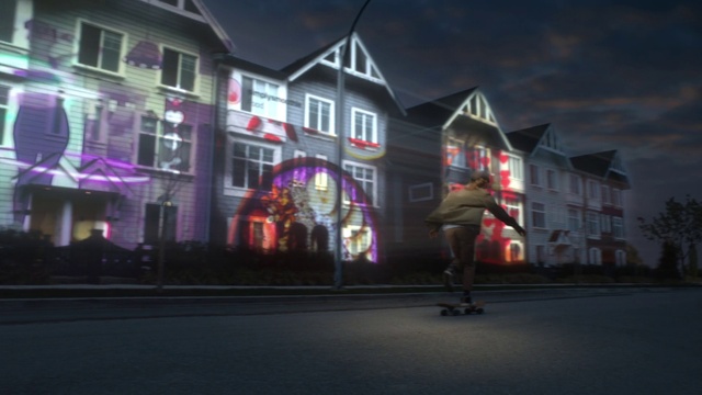 Video Reference: Building, Window, Plant, Neighbourhood, House, Residential area, Sky, Asphalt, Automotive lighting, City
