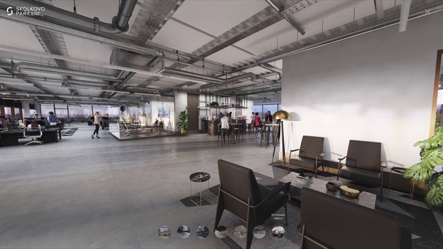 Video Reference: Automotive design, Chair, Floor, Flooring, Hall, Desk, Computer monitor, Office chair, Event, Computer desk