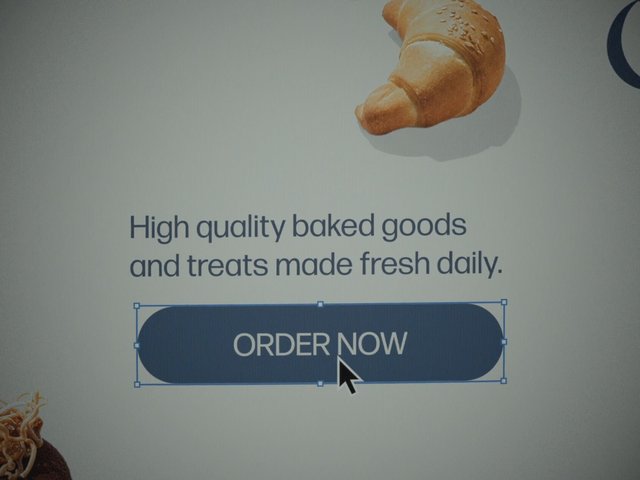 Video Reference: bakery, advertisement, croissant, pastry, baked goods, website mockup, call to action, order now, promo, food, dessert, template