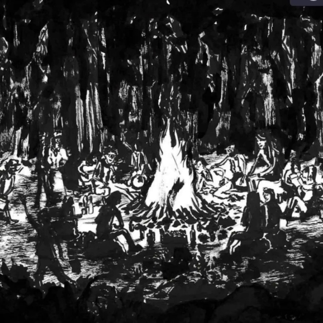 Video Reference: Organism, Black-and-white, Font, Art, Painting, Monochrome photography, Monochrome, Event, Darkness, Drawing
