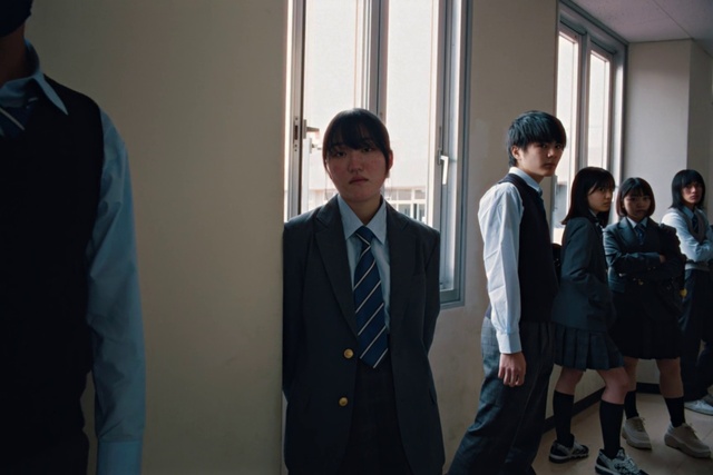 Video Reference: School uniform, Dress shirt, Tie, Coat, Sleeve, Collar, Fashion design, Blazer, Street fashion, Formal wear