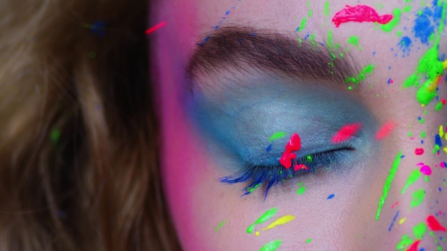 Video Reference: Skin, Eyelash, Purple, Pink, Art, Magenta, Feather, Beauty, Paint, Wing