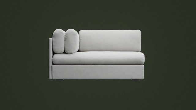 Video Reference: sofa, couch, furniture, interior, modern, minimalist, gray, isolated, studio, design, home, living room, upholstered, product, clean background
