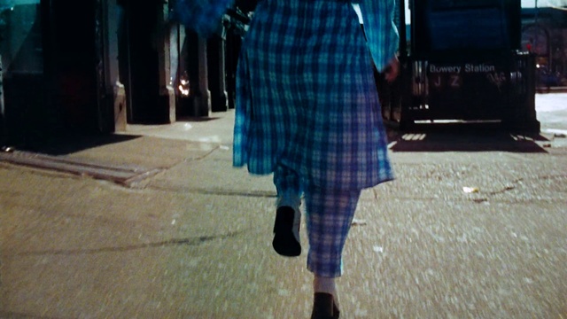 Video Reference: Tartan, Road surface, Street fashion, Sleeve, Asphalt, Knee, Plaid, Waist, Thigh, Eyewear