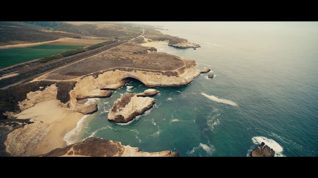 Video Reference: Water, Natural landscape, Coastal and oceanic landforms, Lake, Horizon, Landscape, Beach, Headland, Air travel, Island