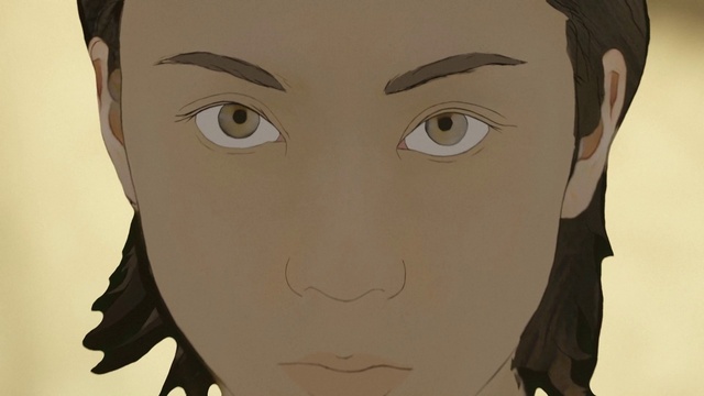 Video Reference: Forehead, Nose, Cheek, Hairstyle, Eyebrow, Eyelash, Jaw, No expression, Iris, Painting