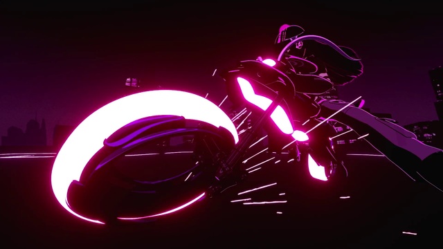 Video Reference: Automotive lighting, Purple, Font, Pink, Violet, Visual effect lighting, Entertainment, Magenta, Wheel, Performing arts