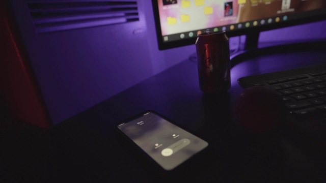 Video Reference: Computer, Computer keyboard, Personal computer, Peripheral, Light, Output device, Input device, Purple, Computer desk, Gadget