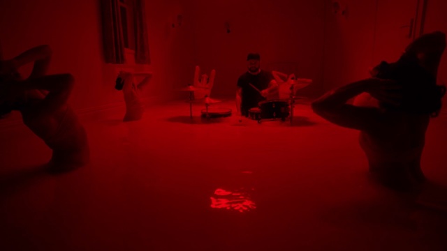 Video Reference: Performing arts, Pink, Entertainment, Magenta, Music, Musician, Musical instrument, Chair, Tints and shades, Art