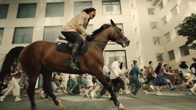 Video Reference: Horse, Window, Working animal, Horse tack, Bridle, Horse supplies, Bit, Hat, Equestrianism, Headgear