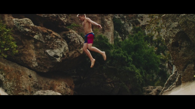 Video Reference: People in nature, Flash photography, Bedrock, Swimwear, Plant, Shorts, Formation, Thigh, Leisure, Recreation