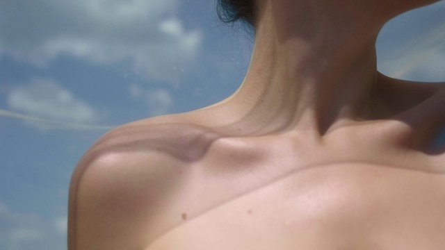 Video Reference: Hair, Shoulder, Cloud, Neck, Sky, Eyelash, Jaw, Chest, Black hair, Trunk