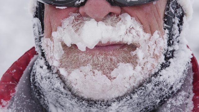 Video Reference: Lip, Snow, Mouth, Food, Automotive tire, Jaw, Gesture, Red, Freezing, Melting