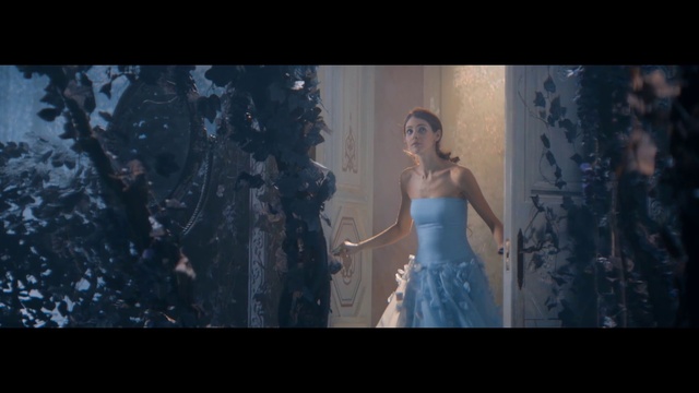 Video Reference: Flash photography, Sleeve, Dress, One-piece garment, Gown, Fashion design, Formal wear, Long hair, Electric blue, Waist