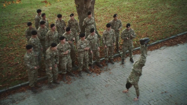 Video Reference: Camouflage, Squad, Military camouflage, Cargo pants, Military uniform, Marines, Military person, Gesture, Soldier, Non-commissioned officer