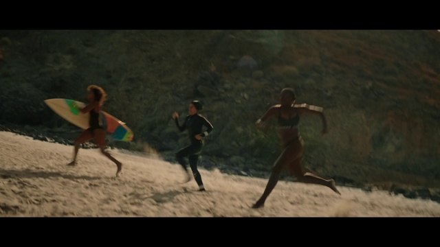 Video Reference: People in nature, Recreation, Landscape, Tree, Surfboard, Fun, Sand, Personal protective equipment, Wind wave, Wind