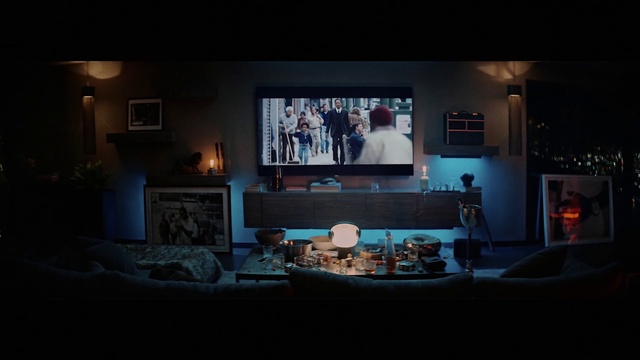 Video Reference: Property, Cabinetry, Interior design, Architecture, Television set, Houseplant, Table, Television, Chair, Living room