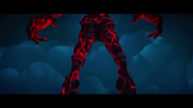 Video Reference: Organism, Electric blue, Art, Darkness, Fictional character, Font, Cg artwork, Graphics, Carmine, Graphic design
