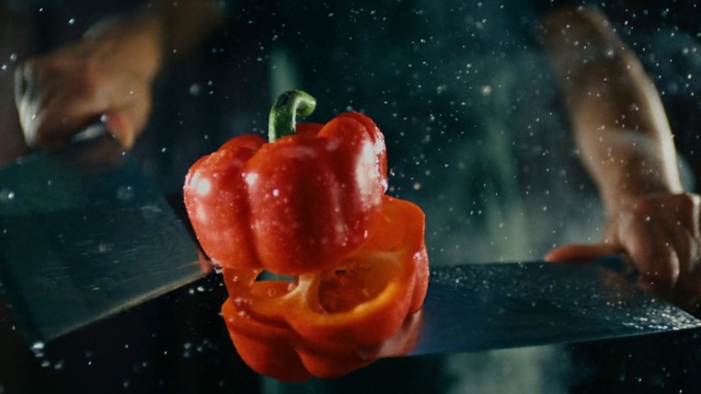 Video Reference: Food, Bell pepper, Plant, Red bell pepper, Ingredient, Organism, Gesture, Pimiento, Capsicum, Natural foods