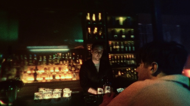 Video Reference: Drinking establishment, Drink, Bottle, Barware, Alcoholic beverage, Alcohol, Drinkware, City, Flash photography, Midnight