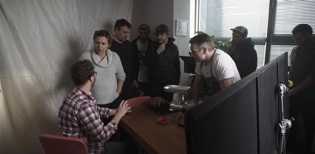 Video Reference: Table, Window, Interior design, Interaction, Chair, Window blind, Event, Engineering, T-shirt, Conversation