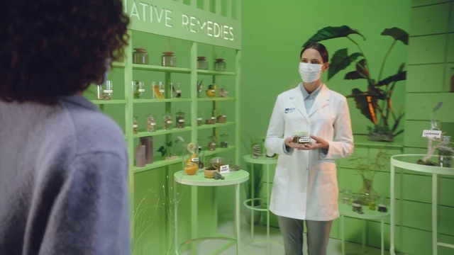 Video Reference: Plant, Organism, Eyewear, Sleeve, Shelf, Science, Retail, Job, Service, Event