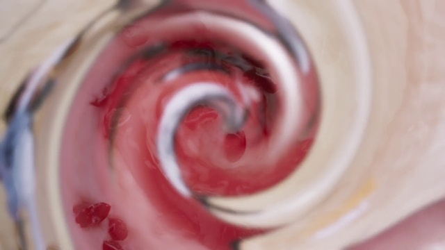 Video Reference: Liquid, Fluid, Ingredient, Pink, Recipe, Cuisine, Petal, Spiral, Magenta, Food
