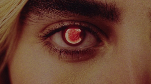 Video Reference: Nose, Eyebrow, Eyelash, Iris, Fluid, Tints and shades, Close-up, Macro photography, Blood vessel, Flesh