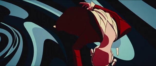 Video Reference: Mouth, Sleeve, Font, Art, Cartoon, Red, Painting, Magenta, Fictional character, Electric blue