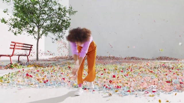 Video Reference: People in nature, Happy, Tree, Grass, Plant, Bench, Leisure, Toddler, Tints and shades, Petal