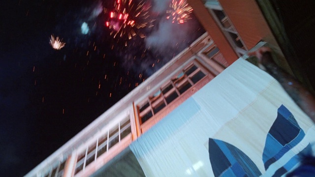 Video Reference: World, Sky, Building, Fireworks, City, Space, Event, Leisure, Font, Electric blue