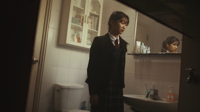 Video Reference: Bathroom, Flash photography, Blazer, Plumbing fixture, Event, Formal wear, Window, Suit, Plumbing, White-collar worker