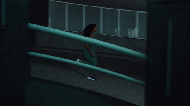 Video Reference: Flash photography, Tints and shades, Art, Vehicle door, Electric blue, Glass, Darkness, Human leg, City, Tree