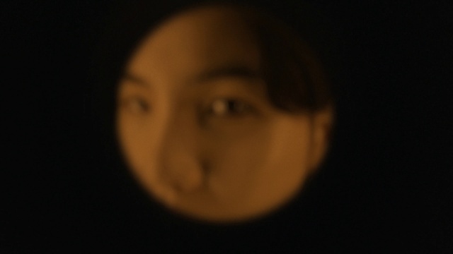 Video Reference: Nose, Cheek, Eyelash, Flash photography, Jaw, Ear, Astronomical object, Circle, Darkness, Midnight