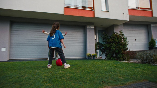 Video Reference: Plant, Window, Football, Sports equipment, Ball, Shorts, Building, House, Grass, Player