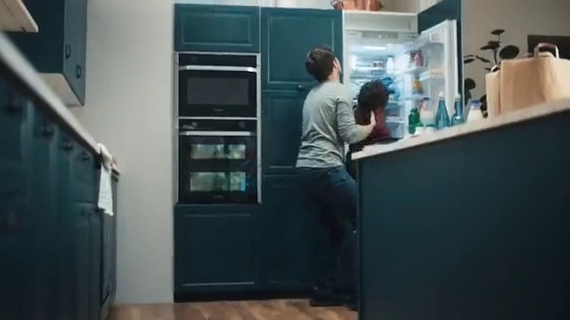 Video Reference: Cabinetry, Kitchen, Fixture, Gas, Major appliance, Flooring, Machine, Wood, Home appliance, Glass