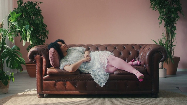 Video Reference: Plant, Couch, Furniture, Comfort, Leg, studio couch, Sofa bed, Outdoor furniture, Wood, Interior design