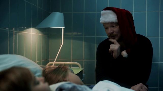 Video Reference: Headgear, Event, Room, Facial hair, Lamp, Beard, Sitting, Holiday, Conversation, Fun