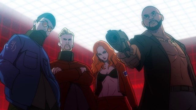 Video Reference: Cartoon, Gesture, Sleeve, Art, Event, Fictional character, Magenta, Carmine, Illustration, Fiction