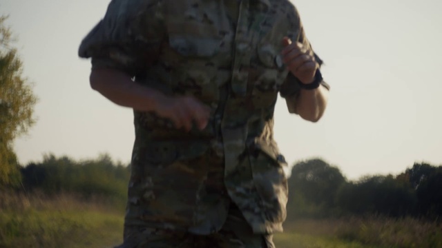 Video Reference: Camouflage, Hand, Military camouflage, Marines, Military uniform, Military person, Sleeve, Gesture, Non-commissioned officer, Sky