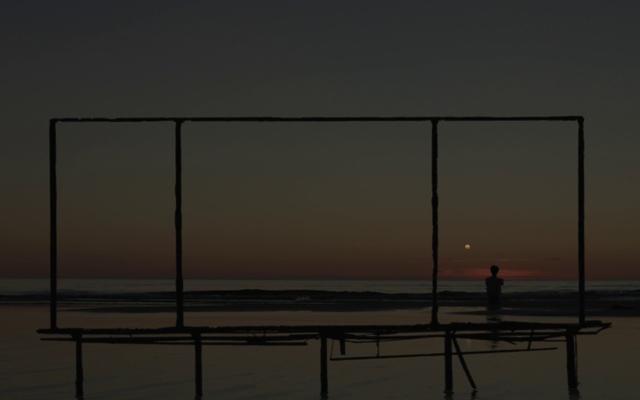 Video Reference: Water, Sky, Atmospheric phenomenon, Wood, Rectangle, Horizon, Dusk, Tints and shades, Calm, Beach