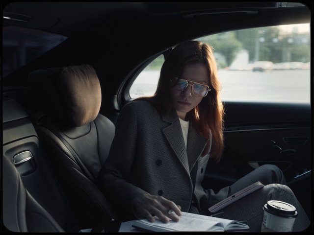 Video Reference: Land vehicle, Vehicle, Car, Sunglasses, Vision care, Motor vehicle, Automotive mirror, Automotive design, Head restraint, Car seat cover