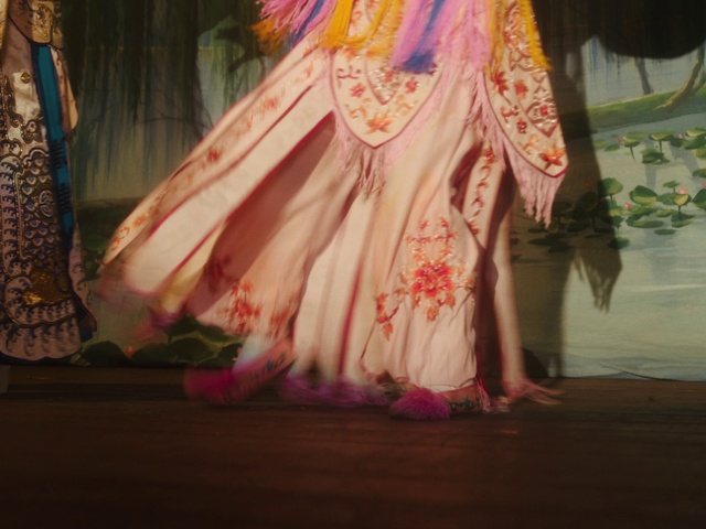 Video Reference: Dress, Plant, Pink, Performing arts, Entertainment, Fashion design, Magenta, Gown, Formal wear, Event